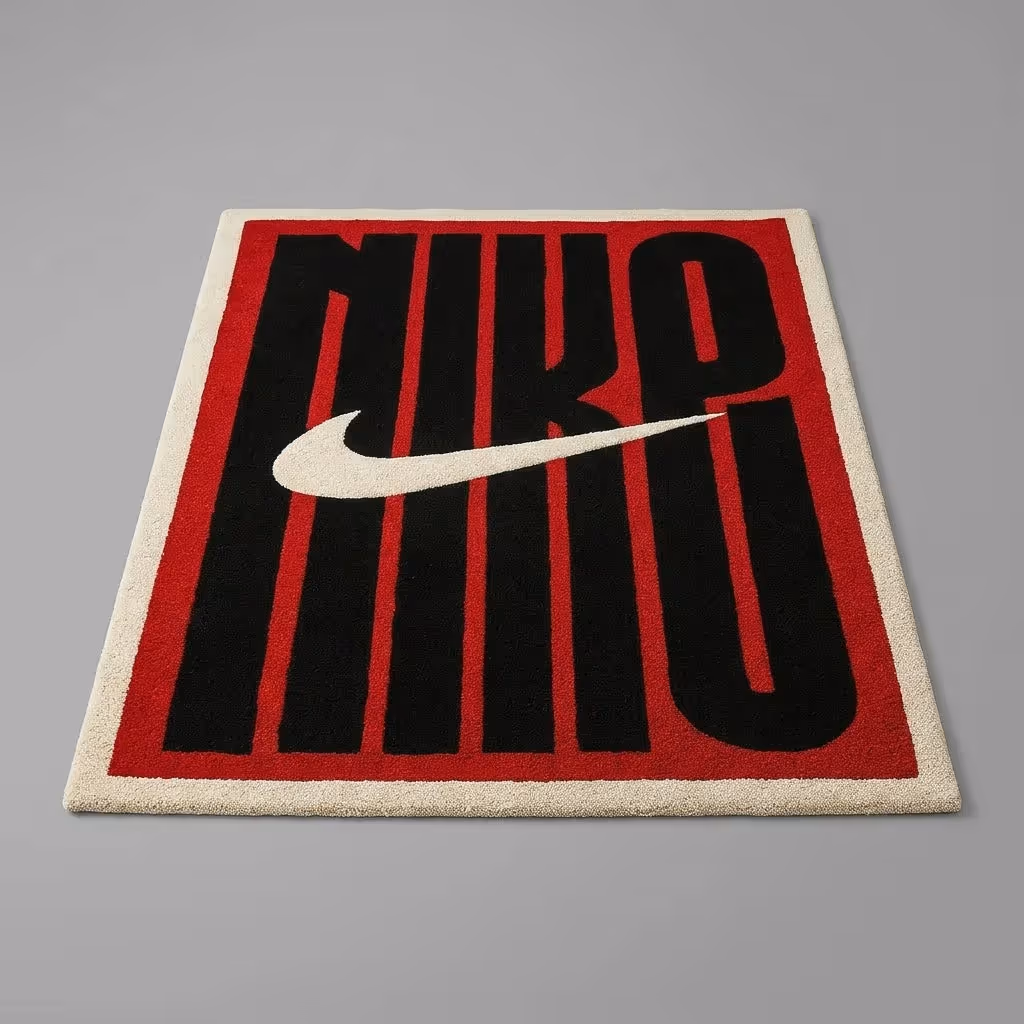 Bold Logo Streetwear Tufted Rug image 1