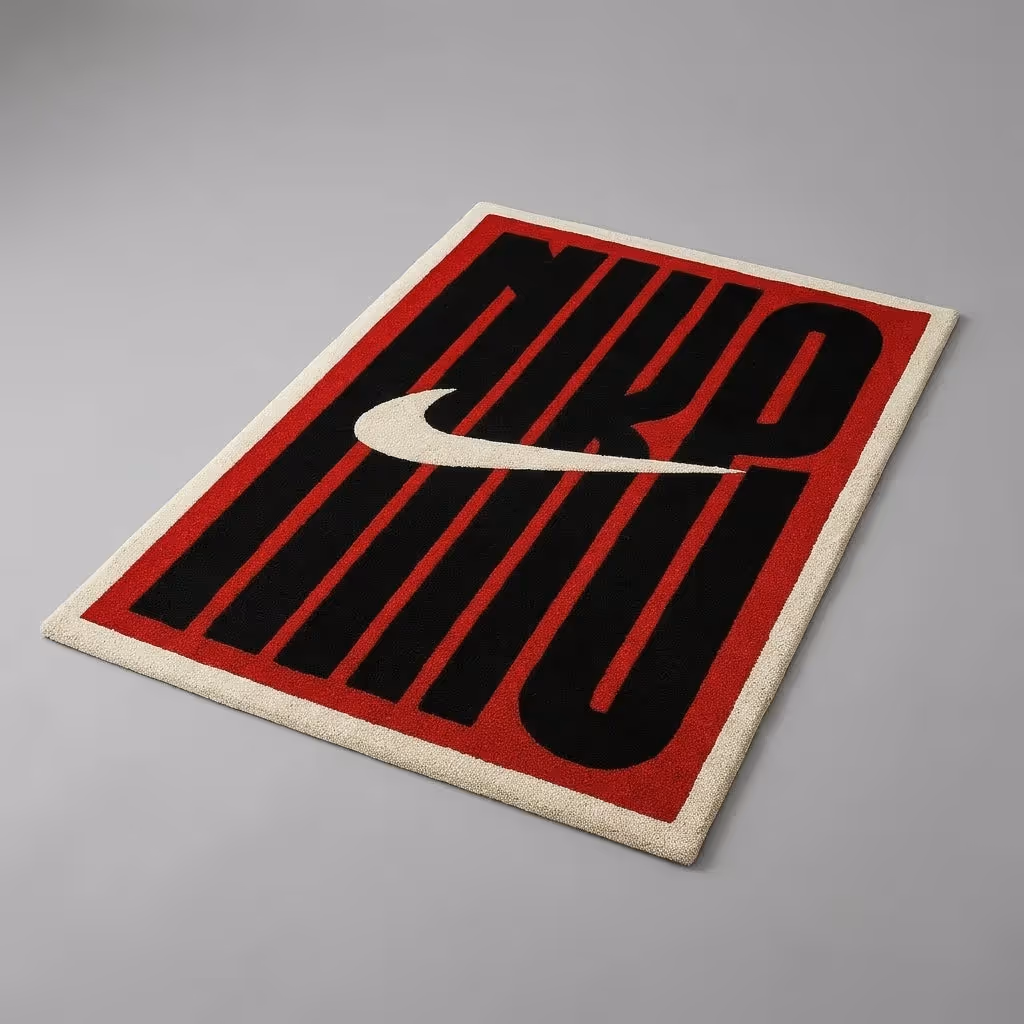 Bold Logo Streetwear Tufted Rug image 2