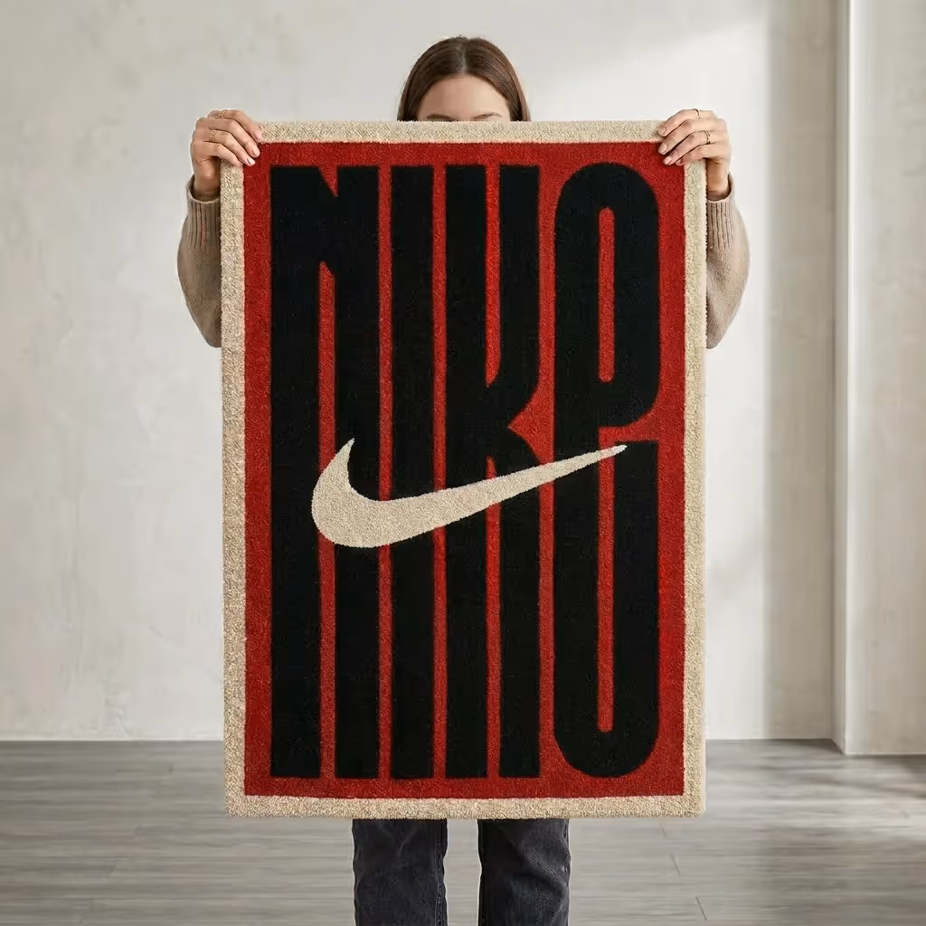 Bold Logo Streetwear Tufted Rug image 3