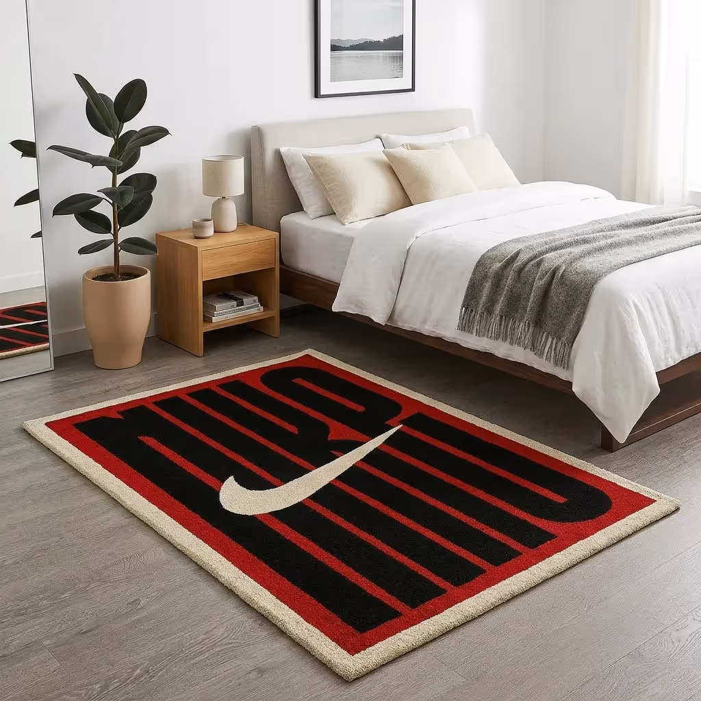 Bold Logo Streetwear Tufted Rug image 4