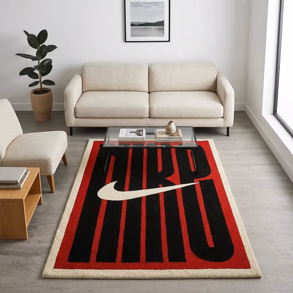 Bold Logo Streetwear Tufted Rug image 5