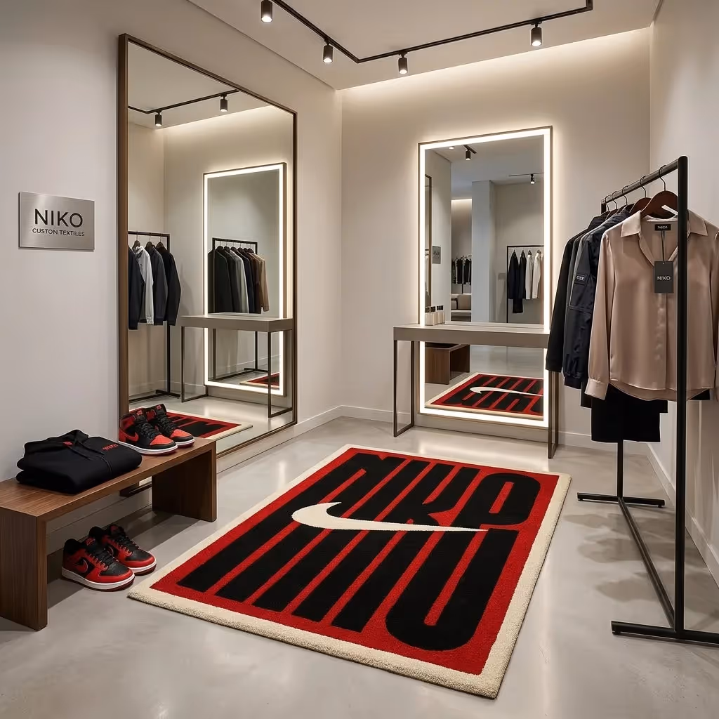 Bold Logo Streetwear Tufted Rug image 6