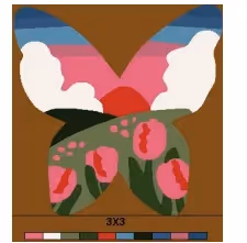 Butterfly Painting Rug image 1
