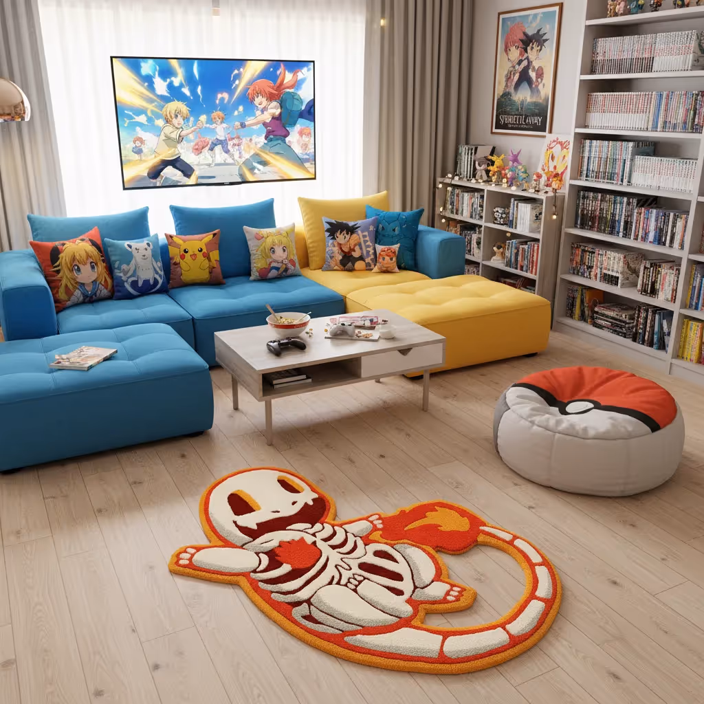Charmander Skeleton Pokemon Rug  image 4