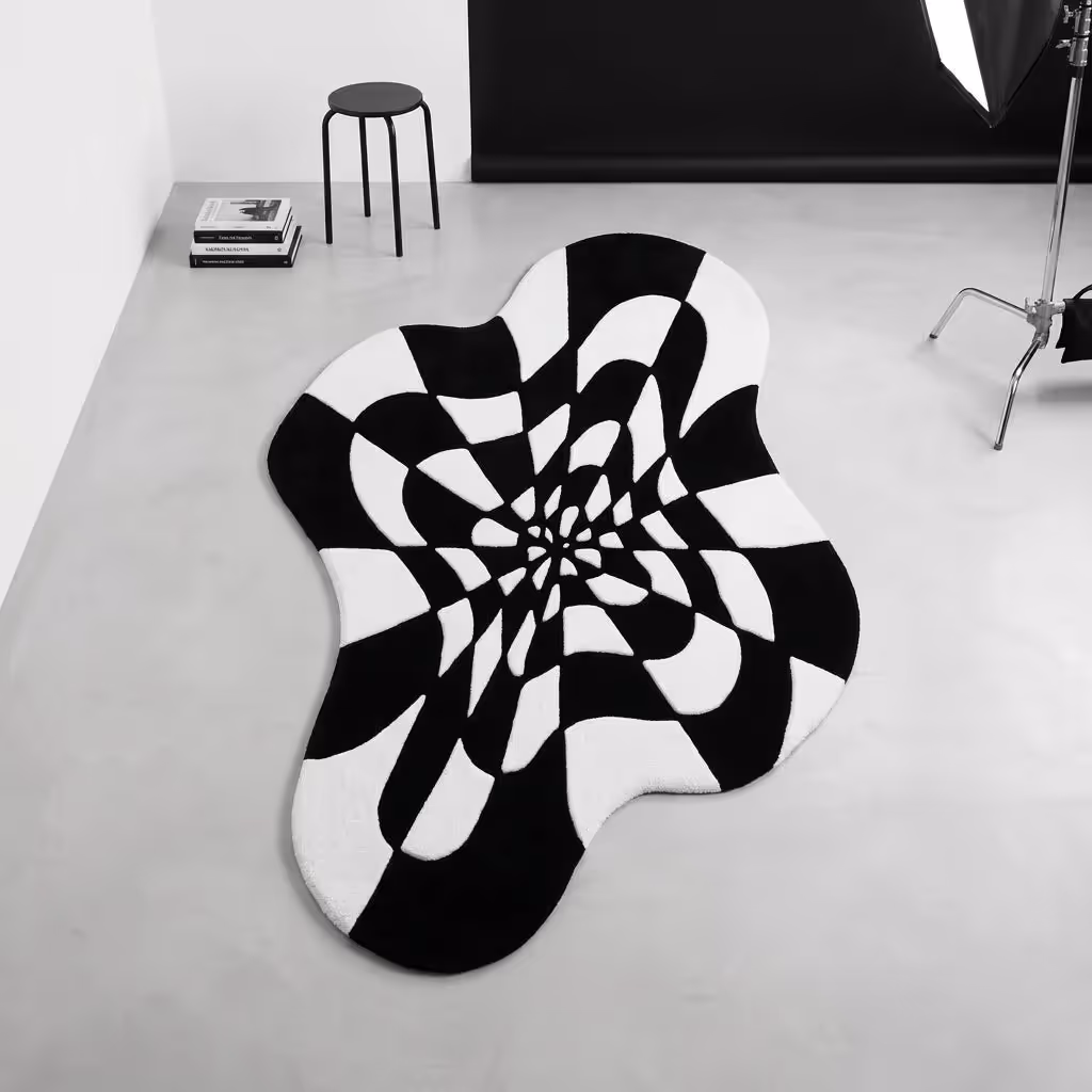 Check Spiral Rug  image 2