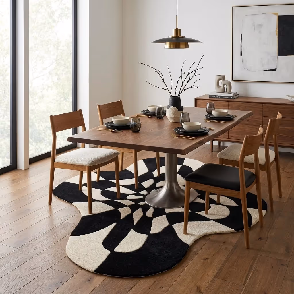 Check Spiral Rug  image 7