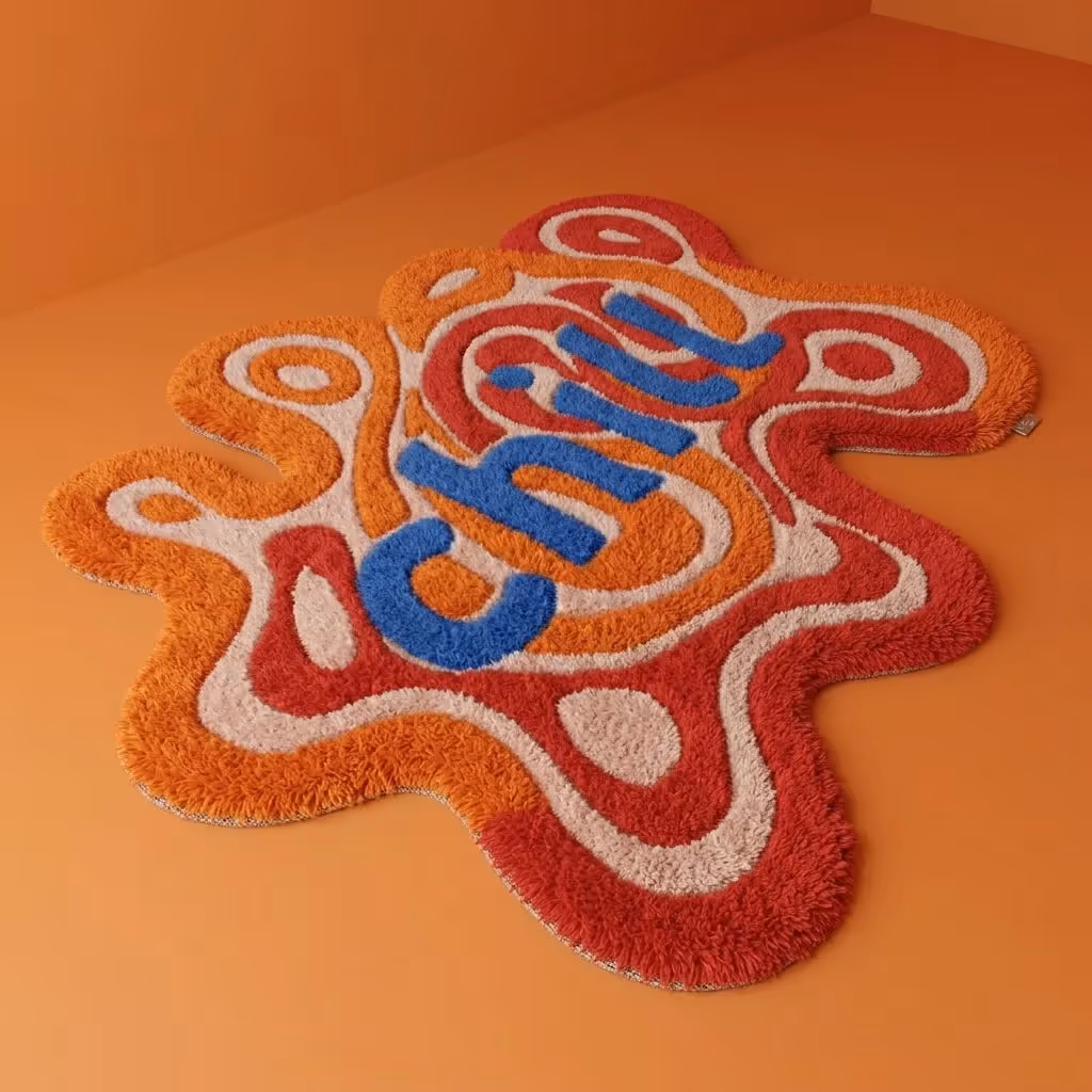 Chill Vibes Groovy Tufted Rug image 2
