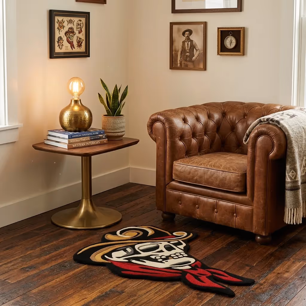 Cowboy Skull Rug image 3