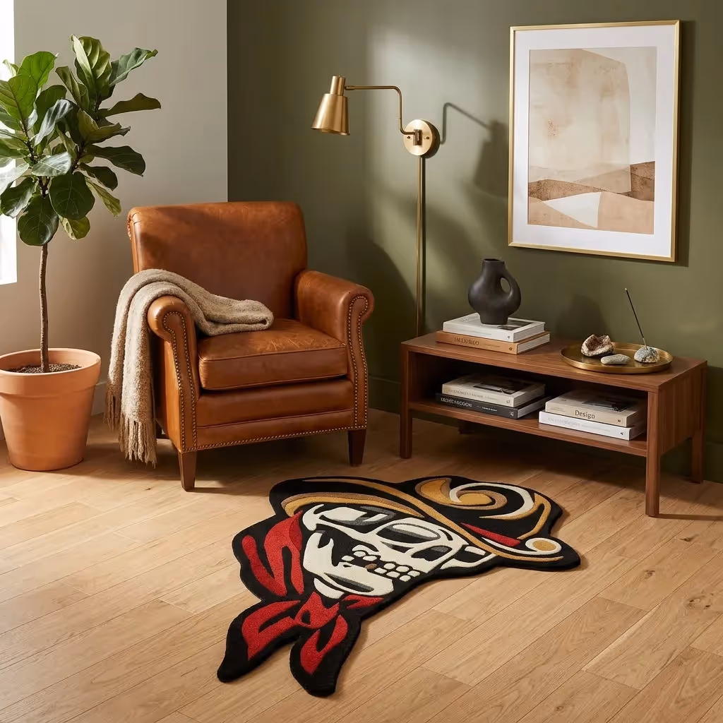 Cowboy Skull Rug image 4