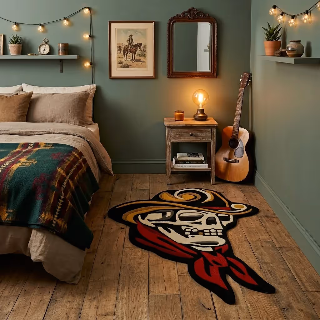 Cowboy Skull Rug image 5