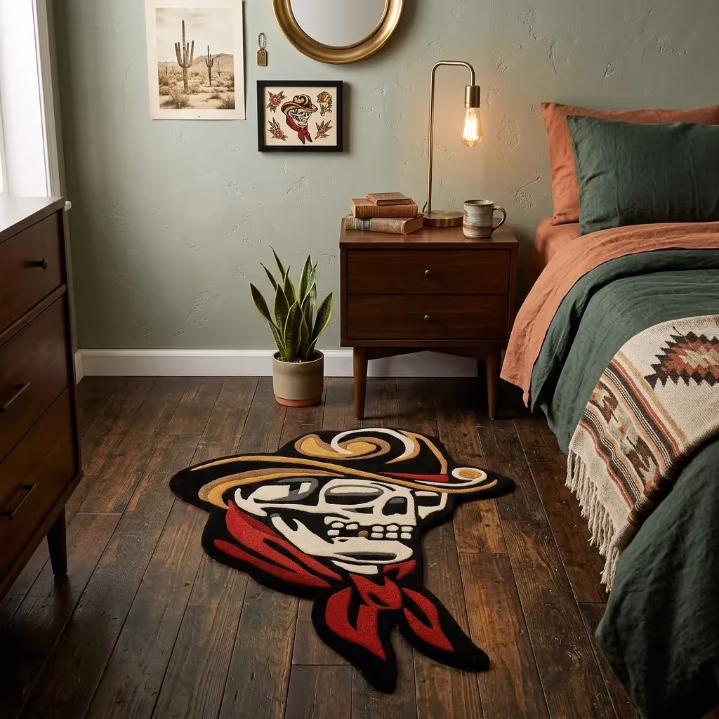 Cowboy Skull Rug image 6
