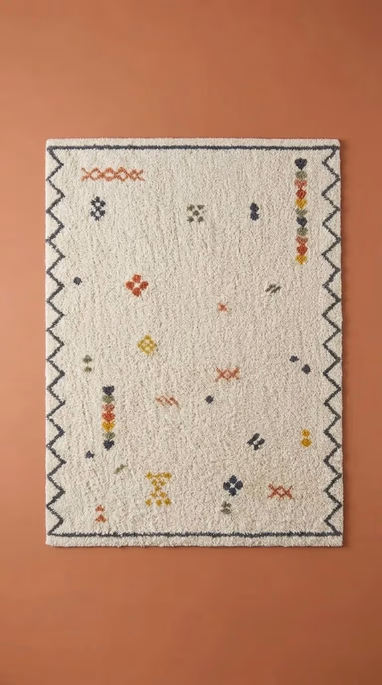 Eila Tribal Shag Area Rug  image 1