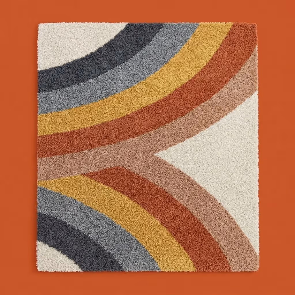 Eva Kids Rainbow Shag Area Rug  image 1
