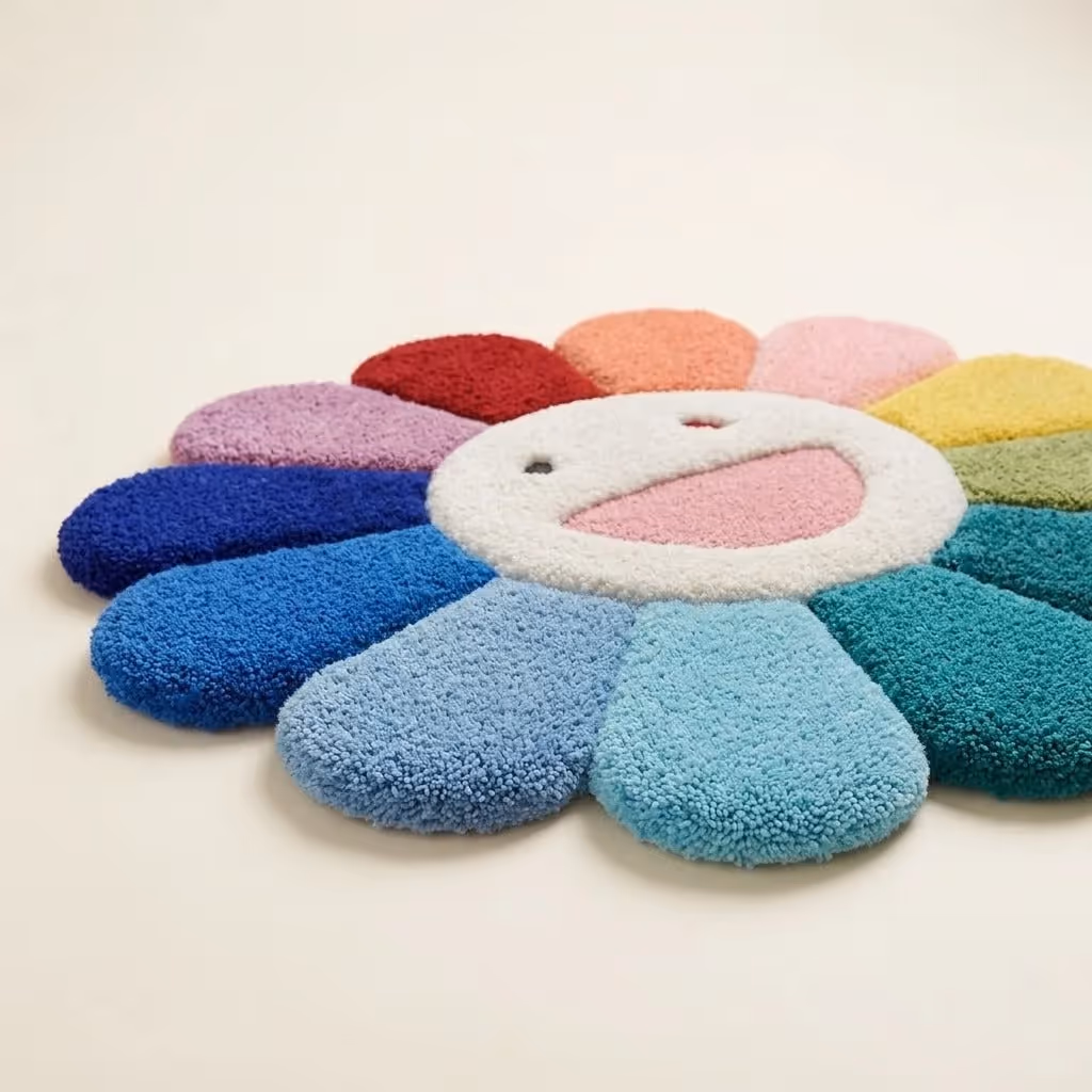 Fluffy Tufted Flower Rug  image 2