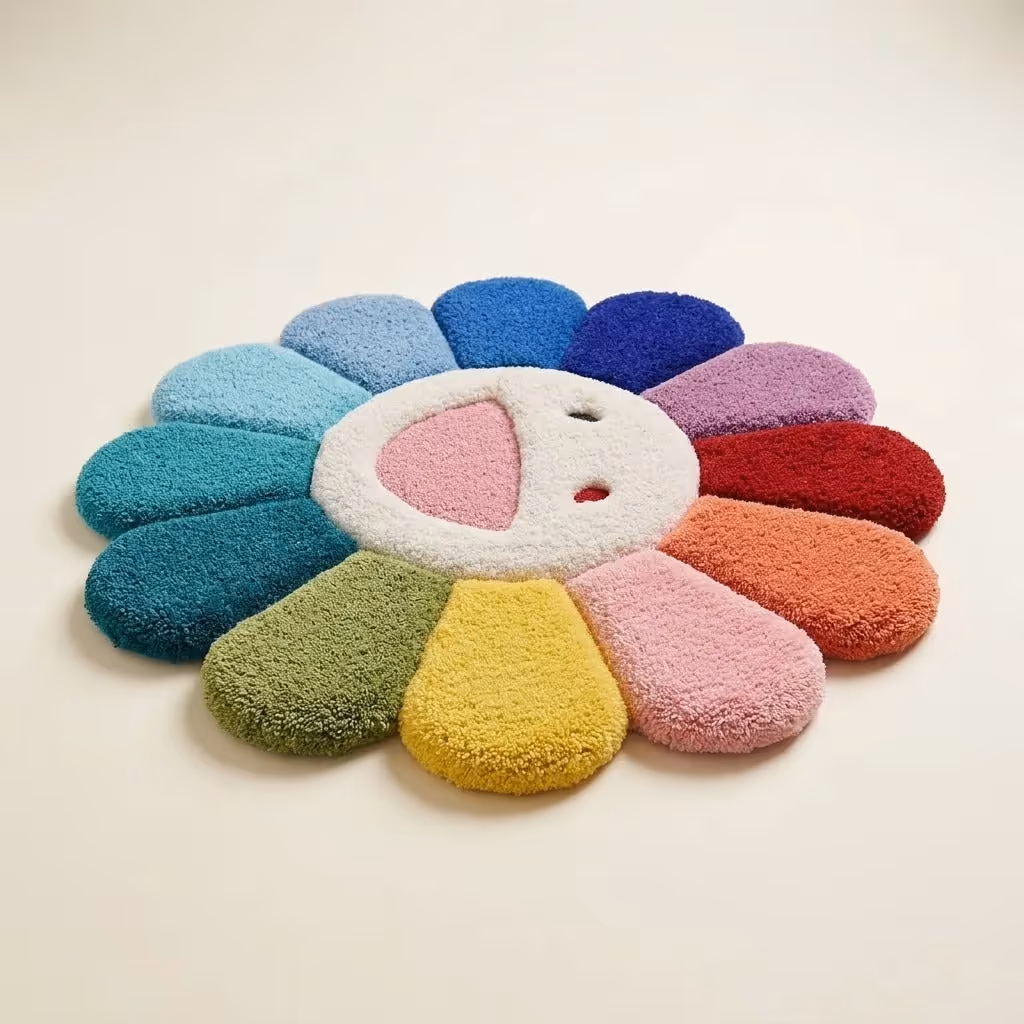 Fluffy Tufted Flower Rug  image 3