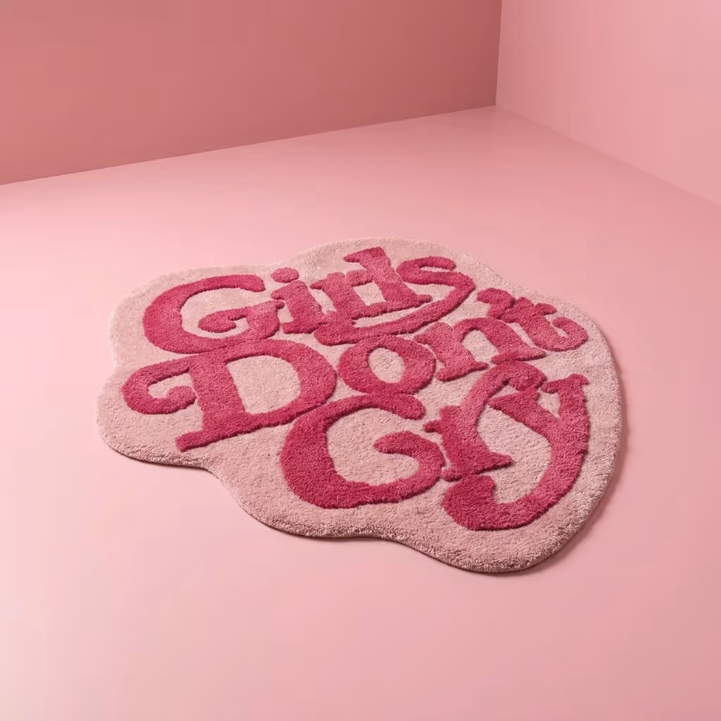 Girls Don’t Cry Aesthetic Rug image 1