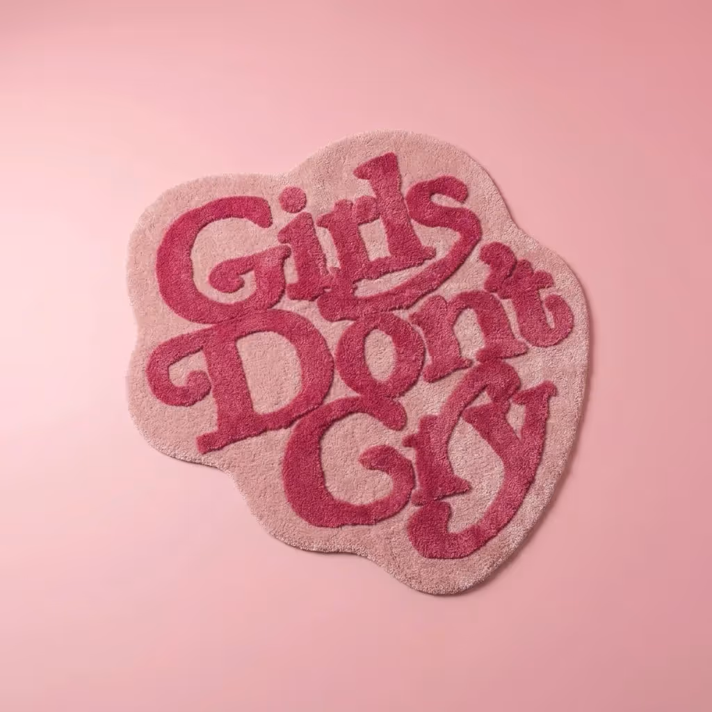 Girls Don’t Cry Aesthetic Rug image 3
