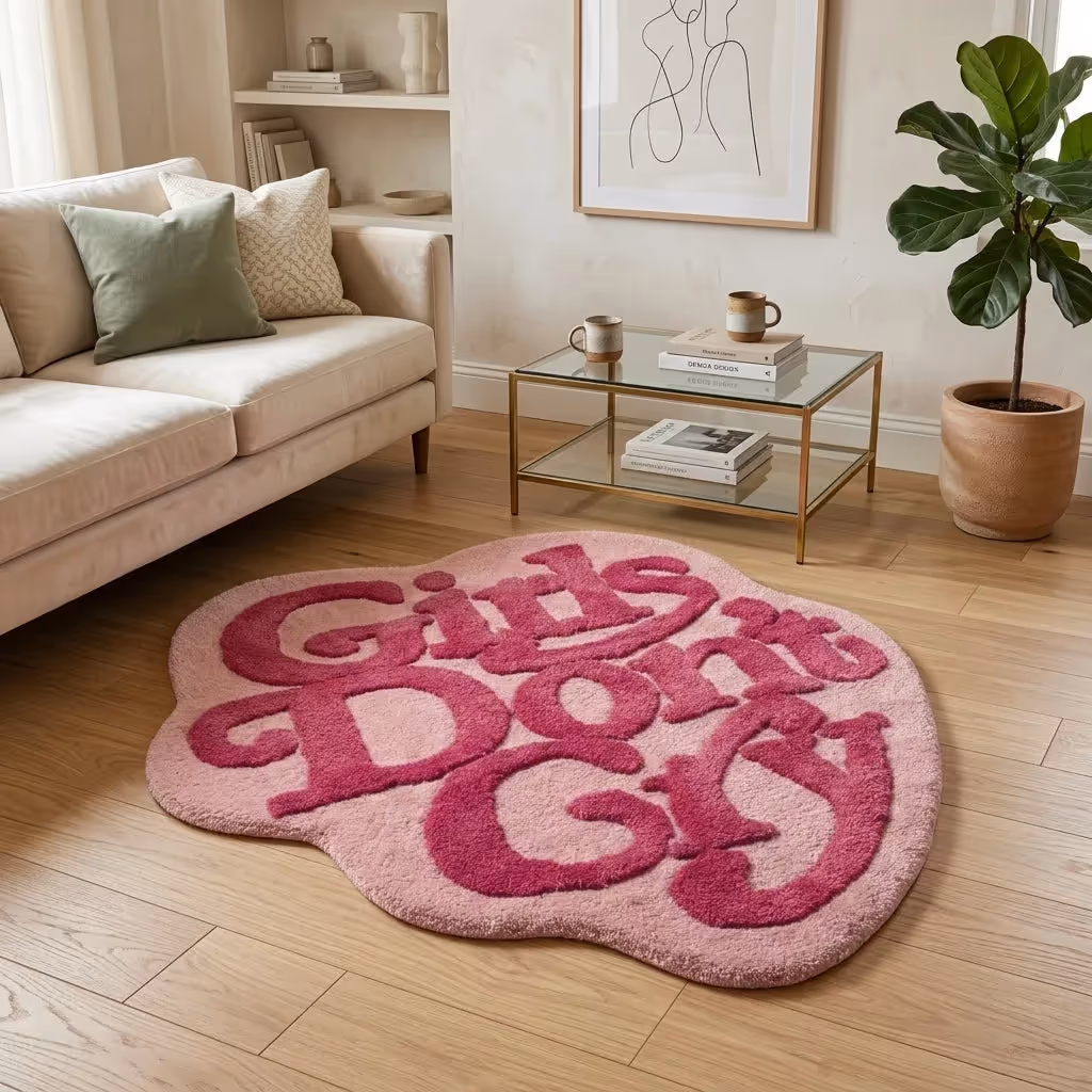 Girls Don’t Cry Aesthetic Rug image 5