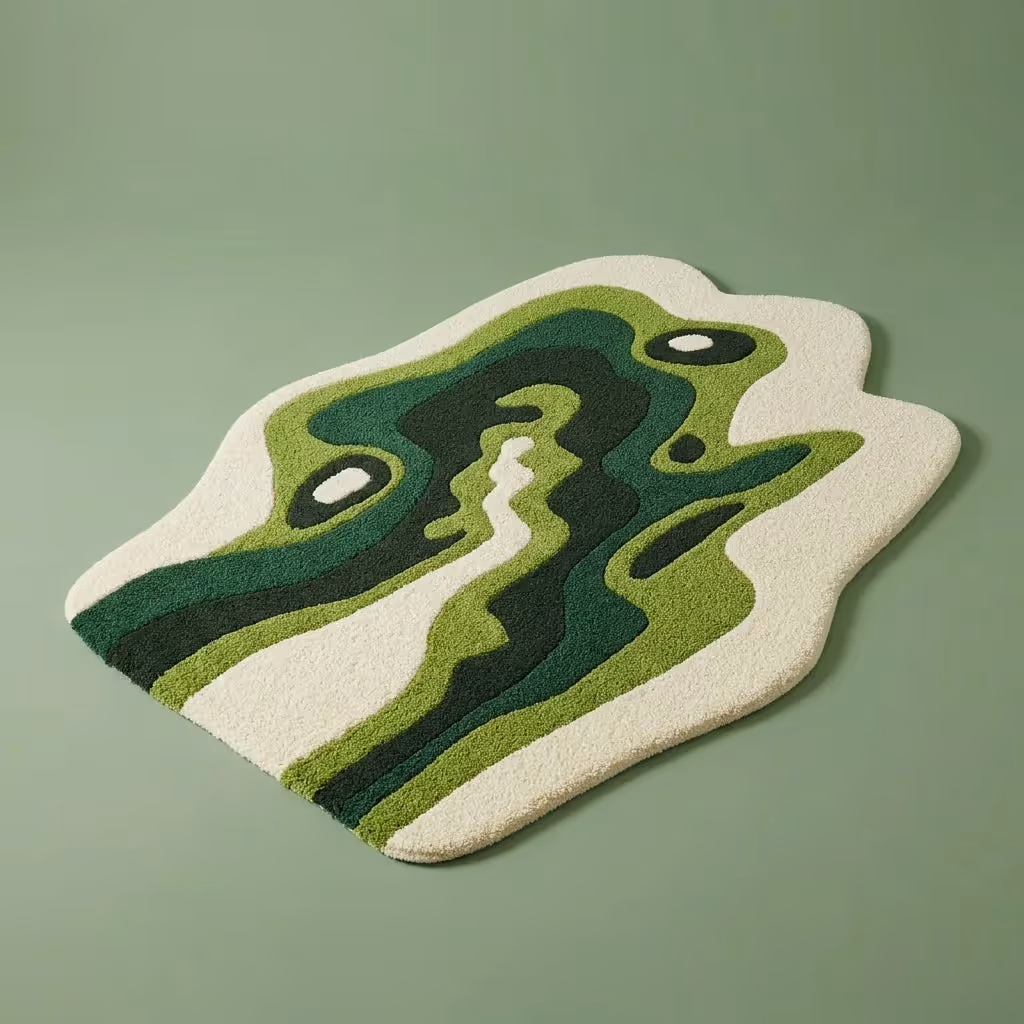 Green Moss Tufted Rug image 2