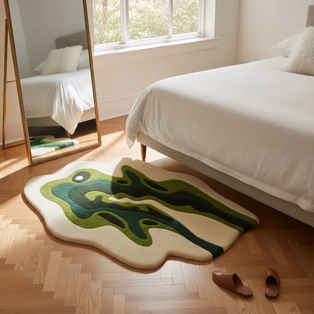 Green Moss Tufted Rug image 4
