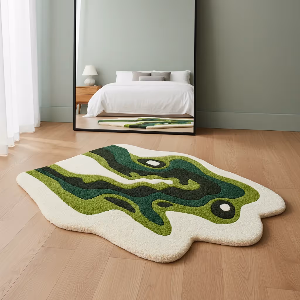 Green Moss Tufted Rug image 5