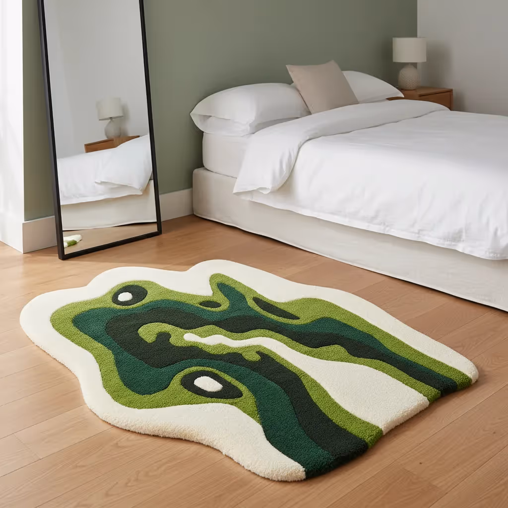 Green Moss Tufted Rug image 6