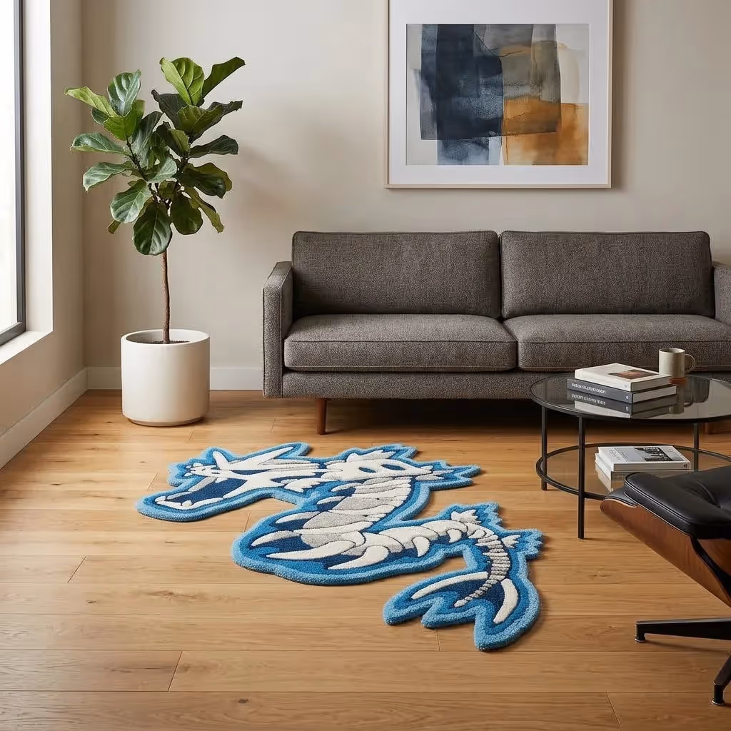 Gyarados Pokémon Hand-Tufted Rug image 5