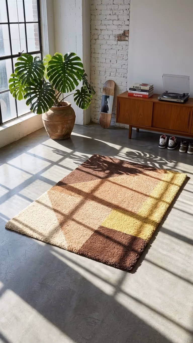 Jordan Modern Geometric Shag Area Rug  image 4