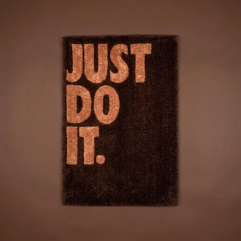 Just Do It Text Aesthetic Rug image 1
