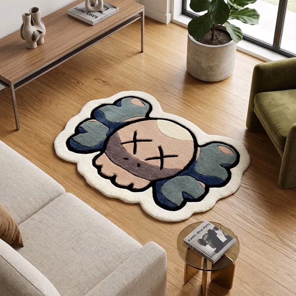 Kaws Face Custom Hand-Tufted Rug image 4