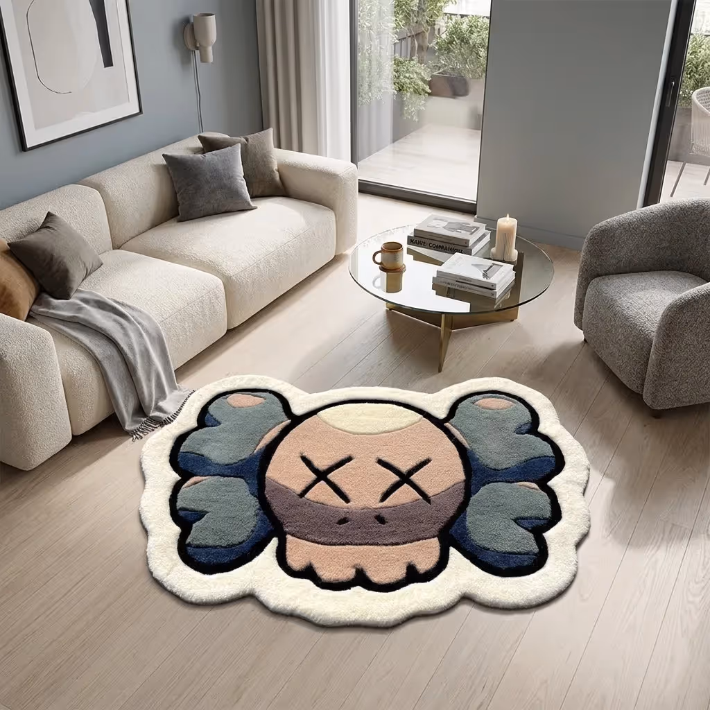 Kaws Face Custom Hand-Tufted Rug image 5