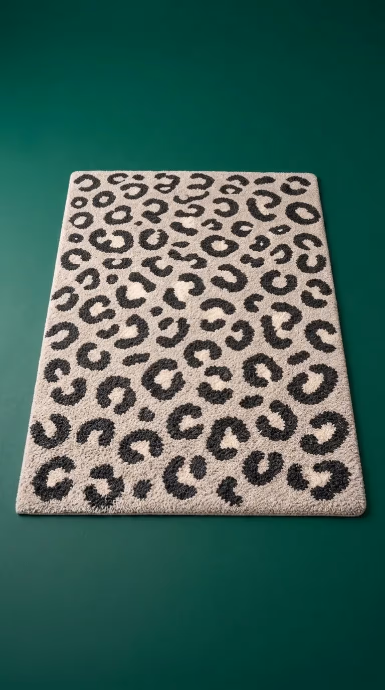 Leopard Print Shag Asaro Rug  image 1