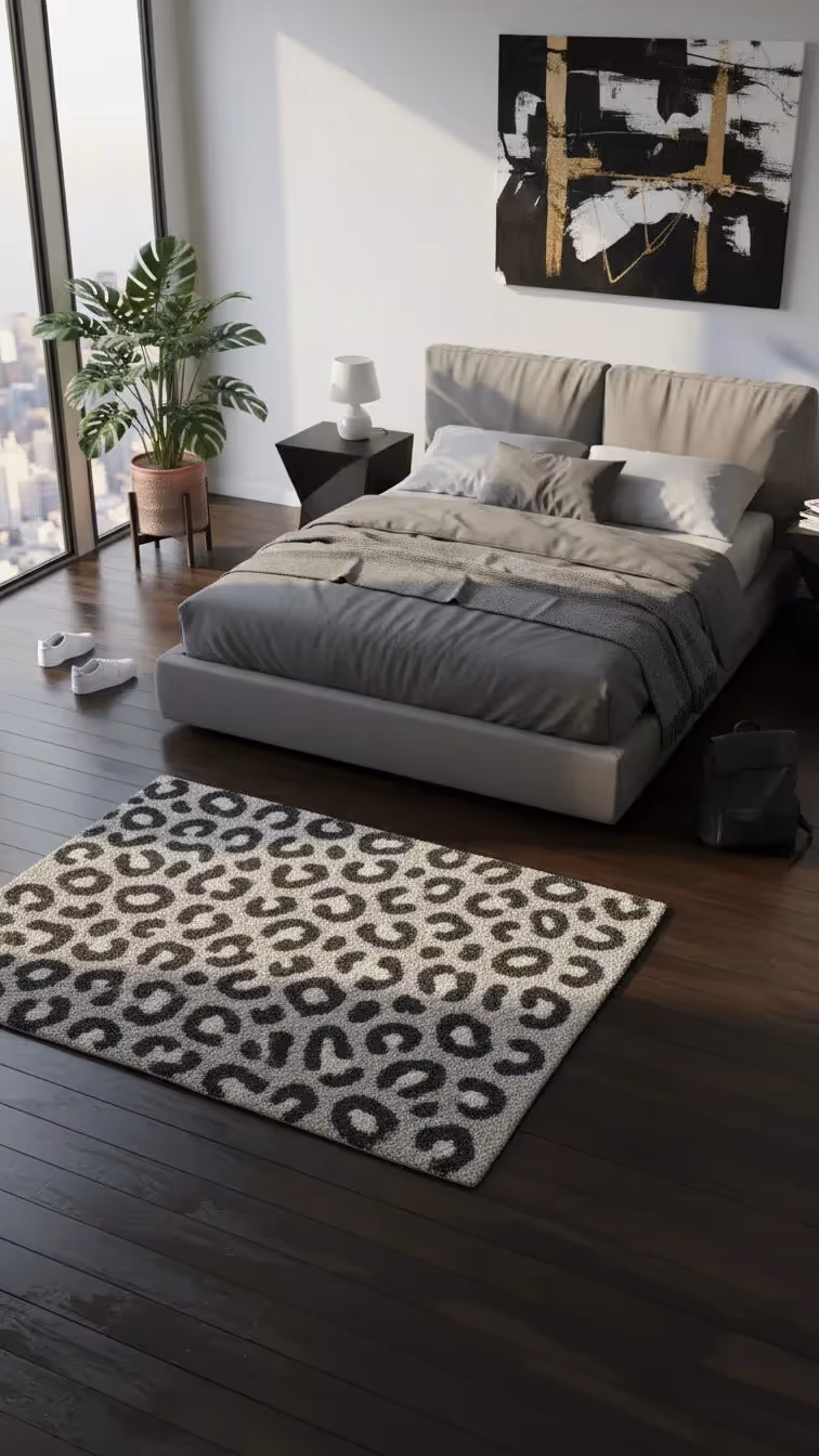 Leopard Print Shag Asaro Rug  image 4