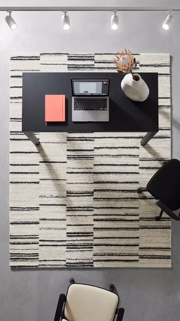 Levine Modern Geometric Shag Area Rug image 7