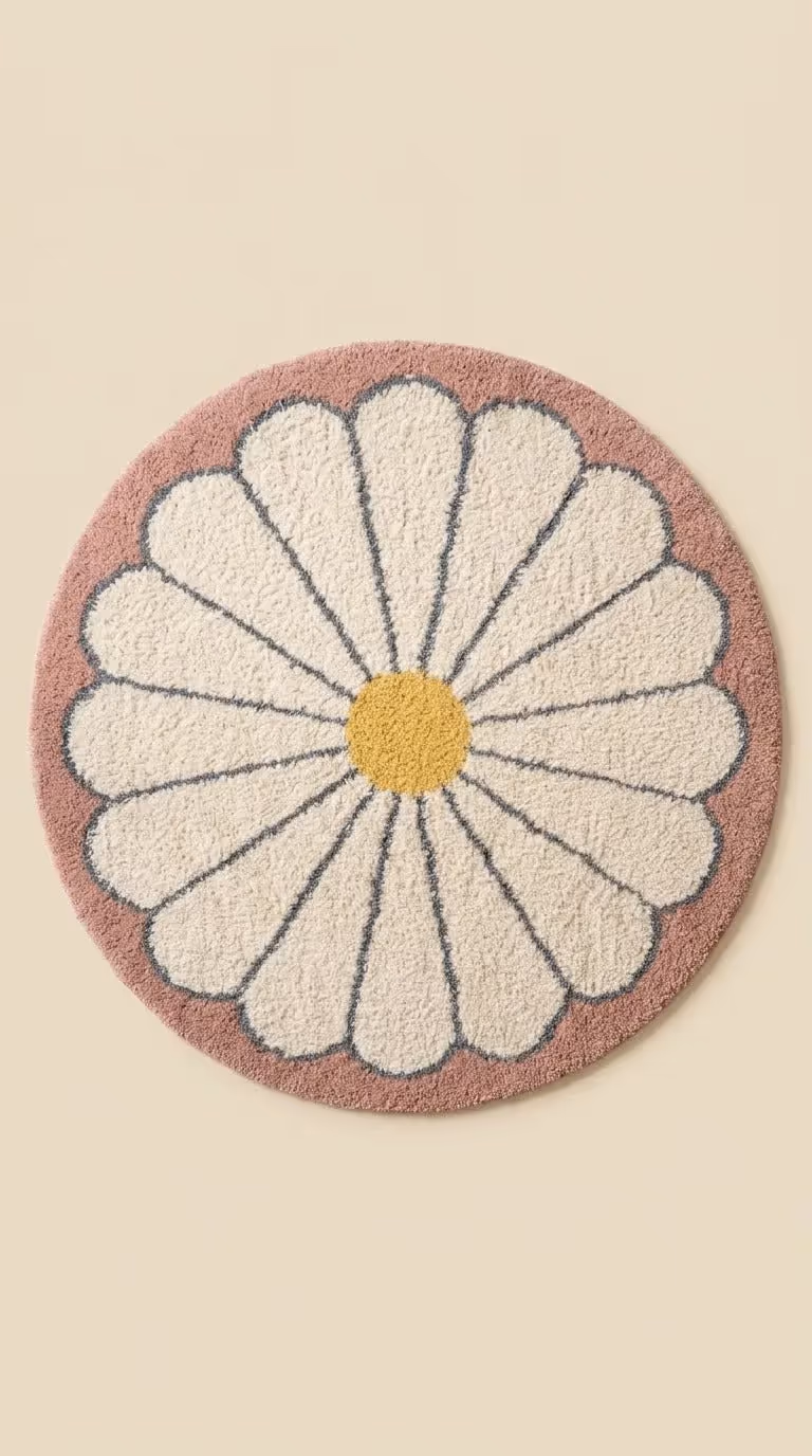Lily Kids Flower Shag Area Rug image 1