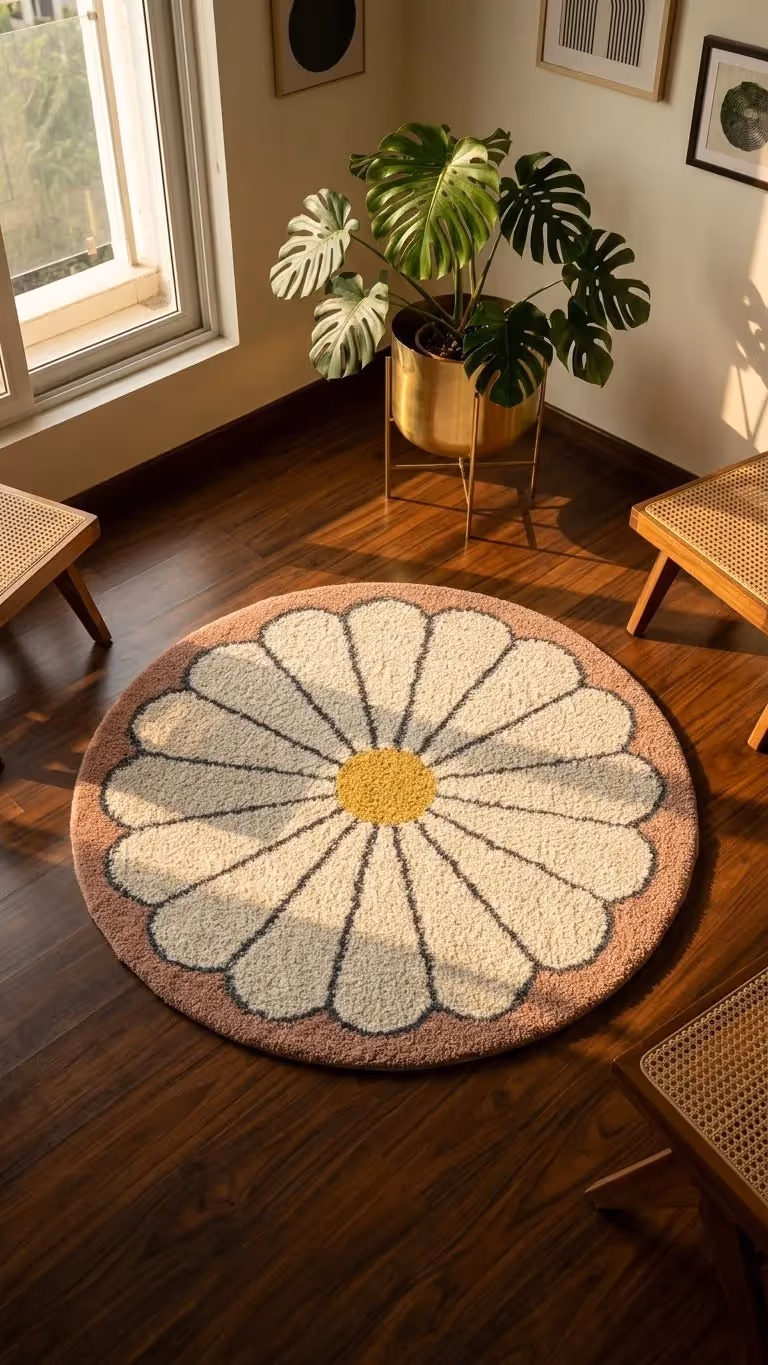 Lily Kids Flower Shag Area Rug image 3