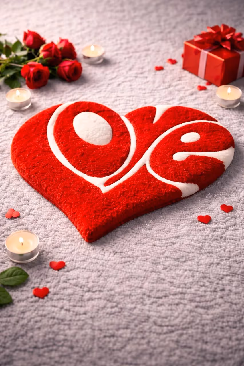 Love-Heart Hand Tufted Rug  image 2