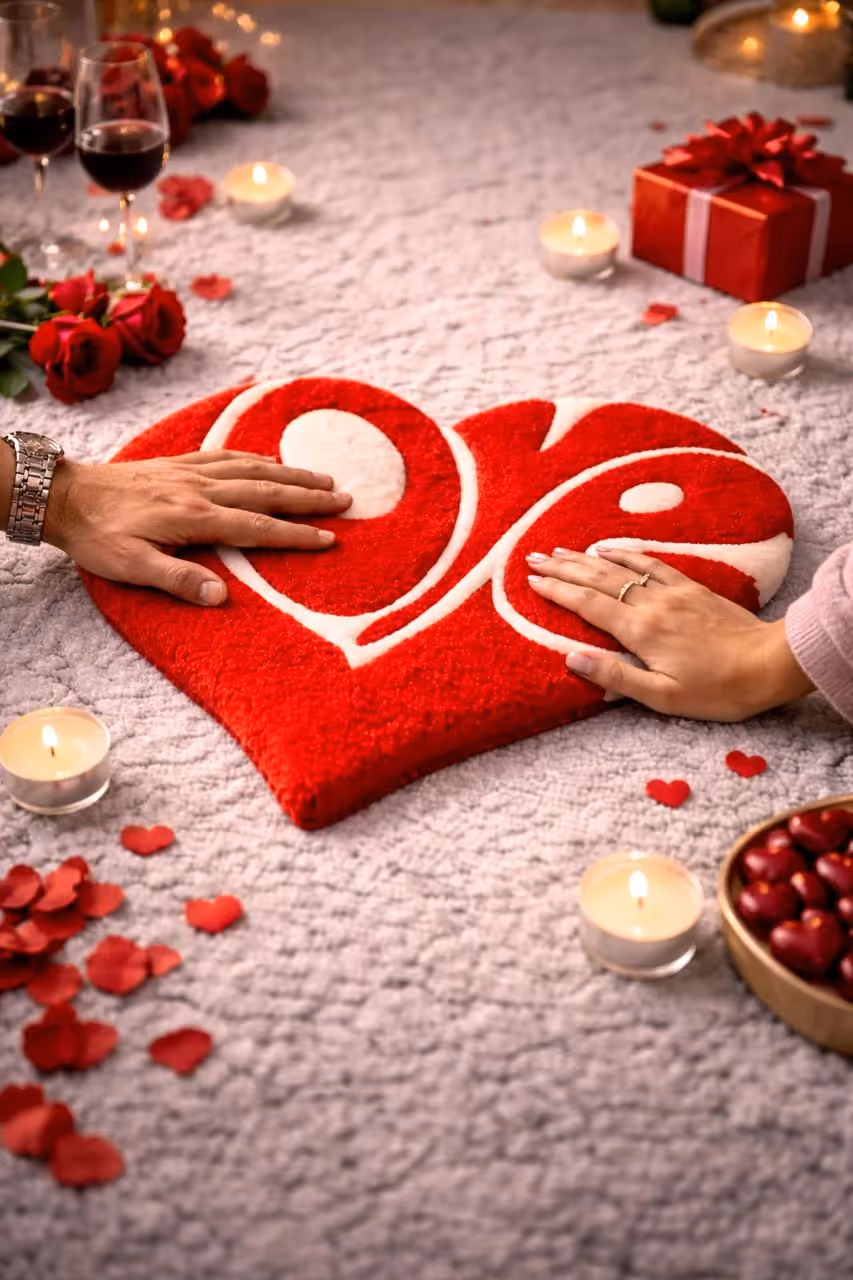 Love-Heart Hand Tufted Rug  image 4