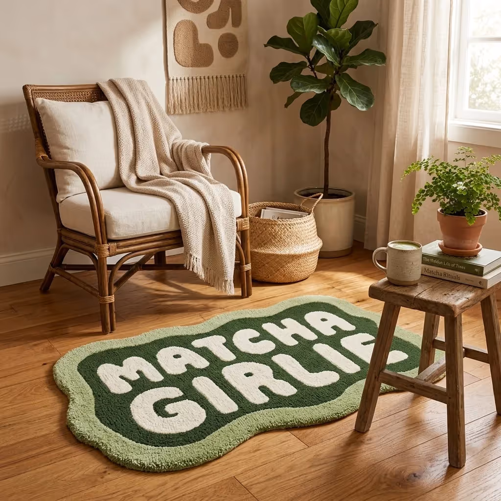 Matcha Girlie Shaped Accent Rug image 1