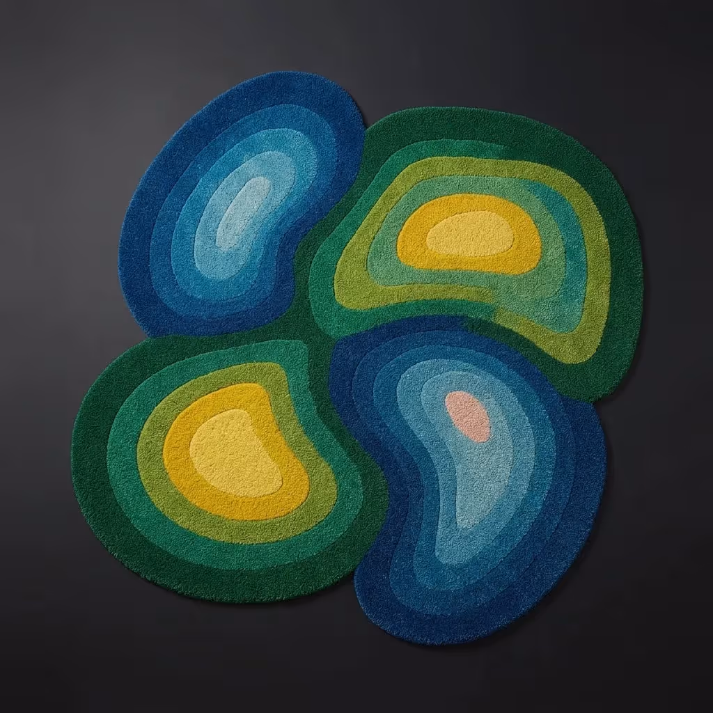 Meadow Bloom Daisy Pattern Rug image 1