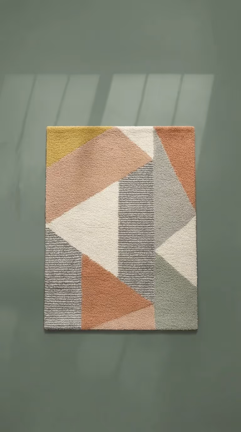 Merril Modern Abstract Shag Area Rug  image 1