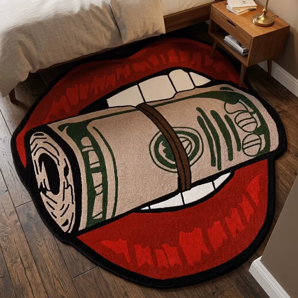 Money Mouth Novelty Shaped Rug image 4