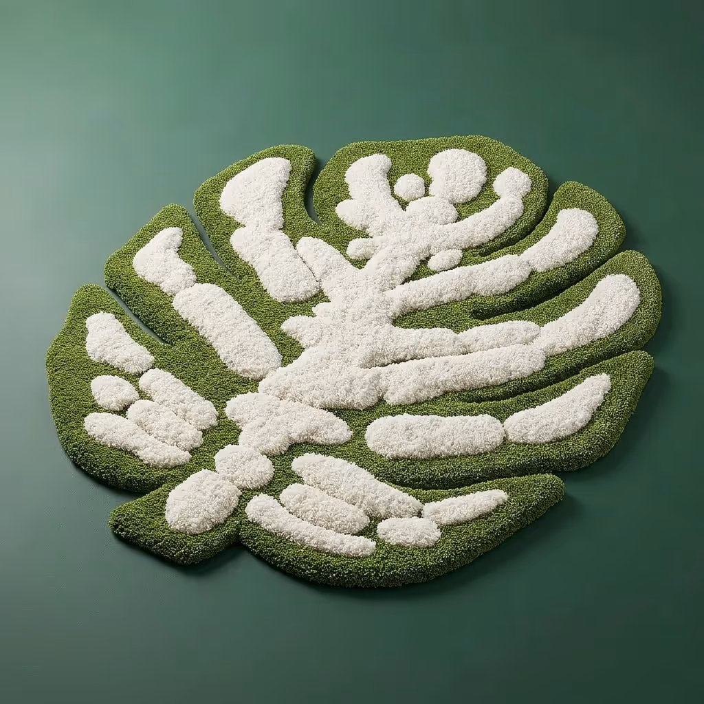Monstera Leaf 3D Tufted Rug image 1