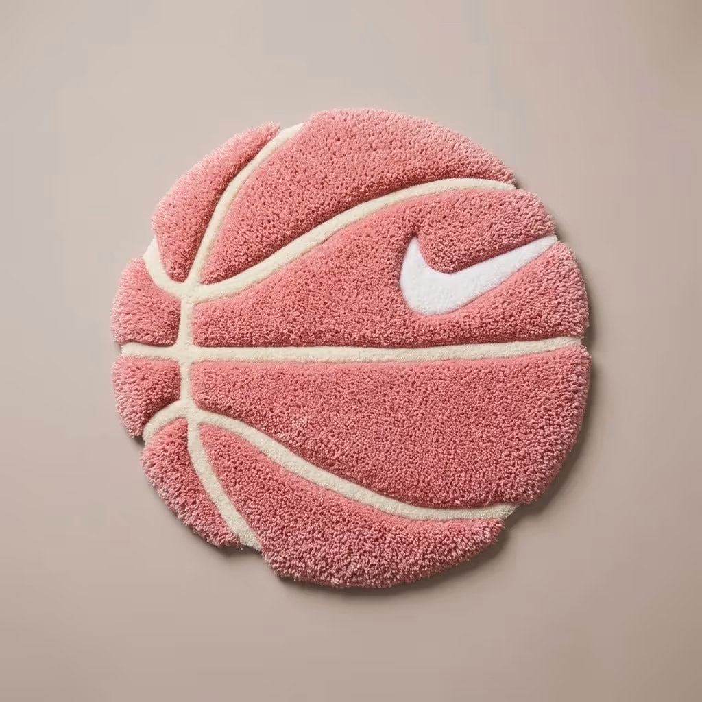 Pink Basketball Rug image 1