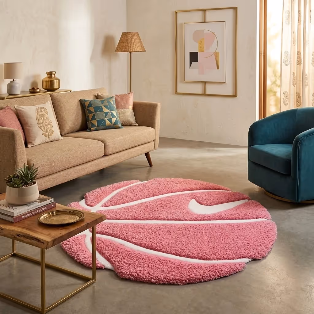 Pink Basketball Rug image 5