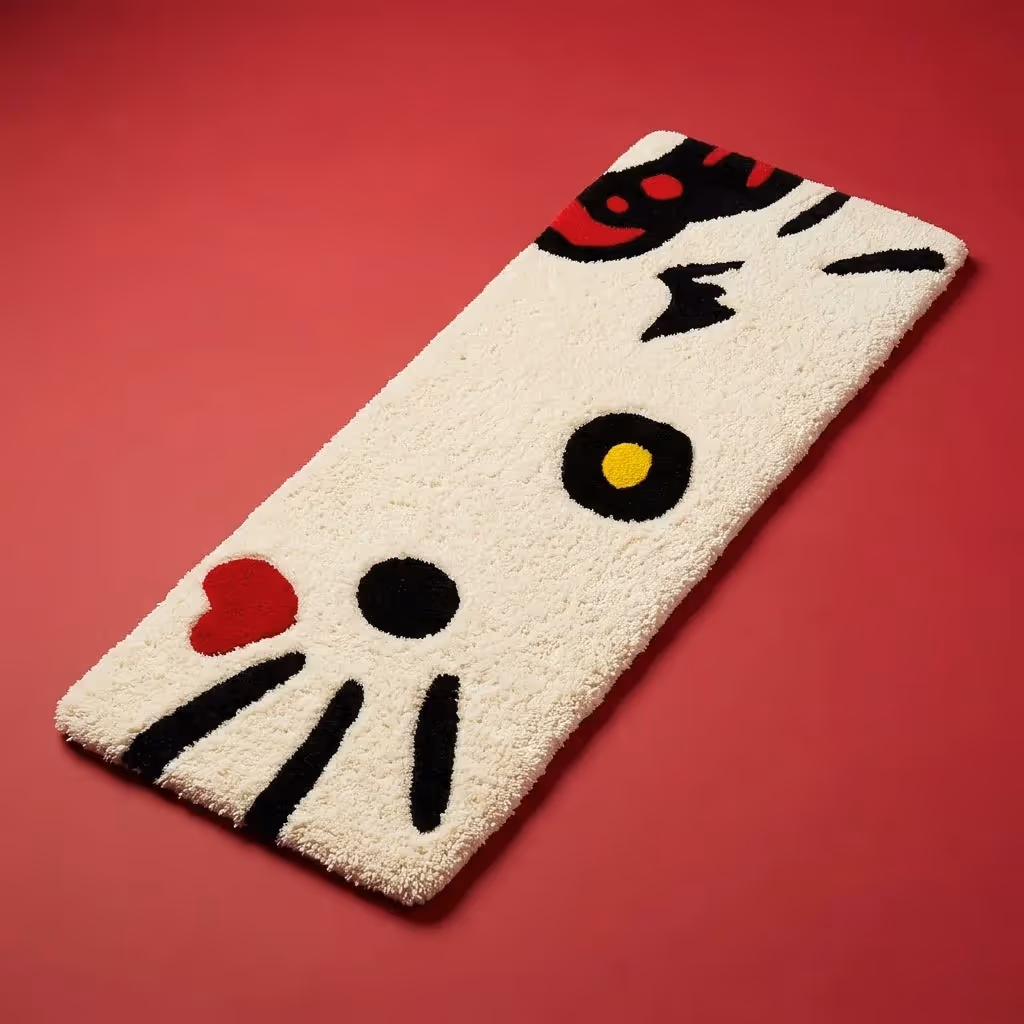 Red Hello Kitty Special Keyboard Rug image 1