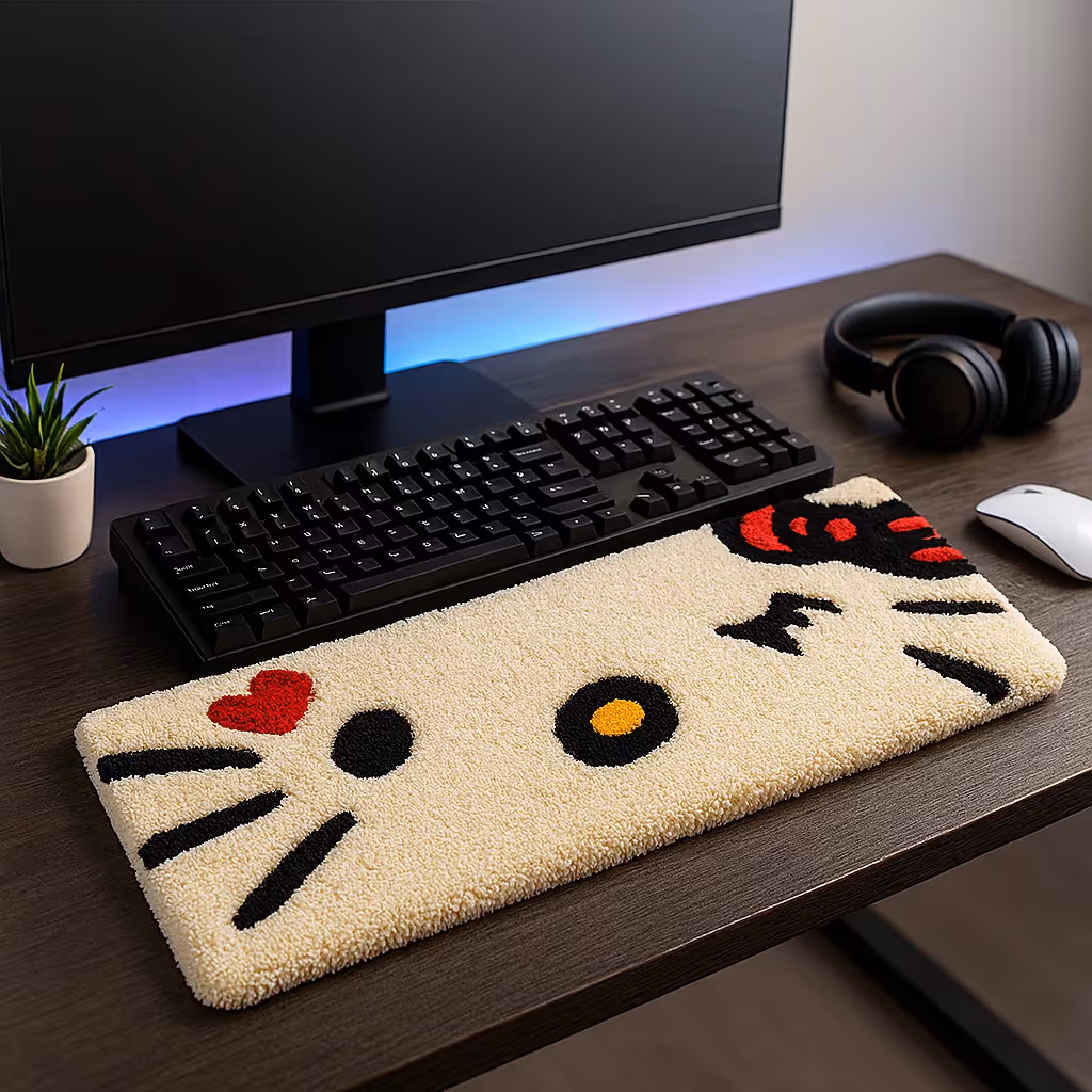 Red Hello Kitty Special Keyboard Rug image 3