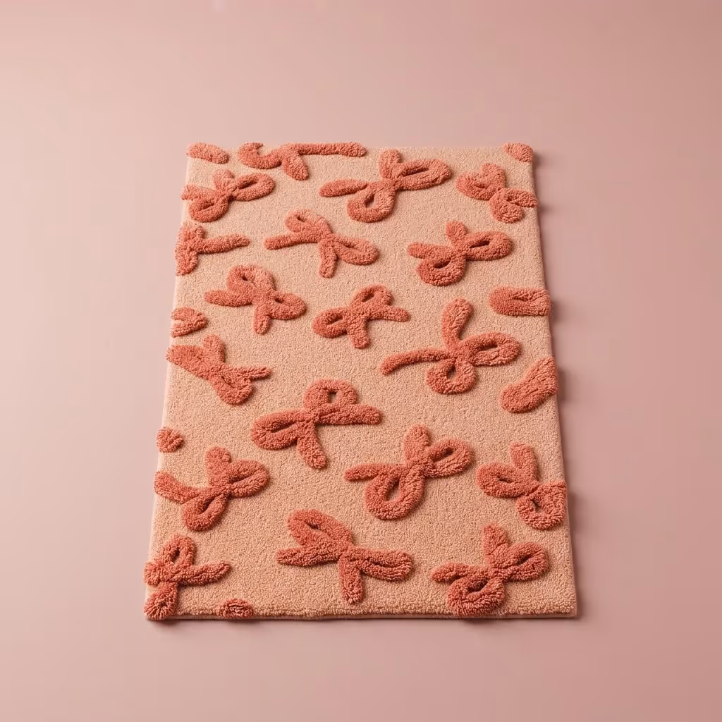 Rosette Ribbons Hand-Tufted 3D Rug image 1