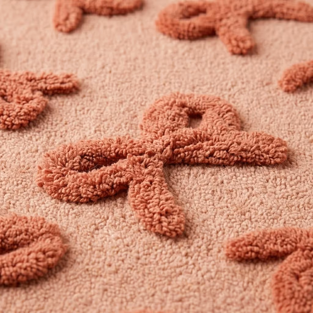 Rosette Ribbons Hand-Tufted 3D Rug image 3