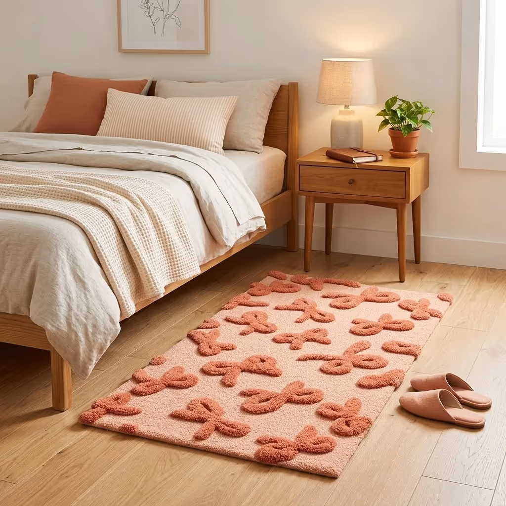 Rosette Ribbons Hand-Tufted 3D Rug image 5